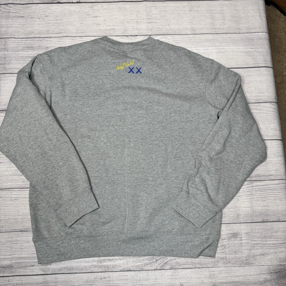 Uniqlo UT KAWS x Andy Warhol Men's Sweatshirt Gray Banana Graphic Medium - Picture 3 of 5